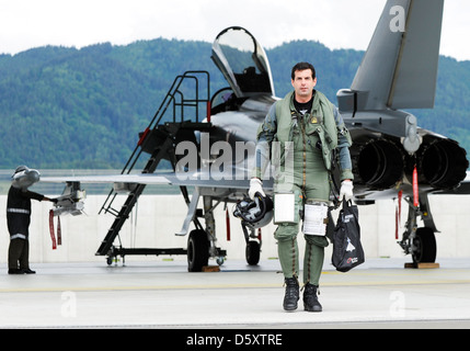 Austrian Air Force Eurofighter 'Typhoon' at Zeltweg, Practise QRA and Maintenace. Stock Photo