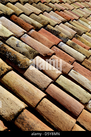 Old tiles on roof tops of Dubrovnik Croatia Stock Photo
