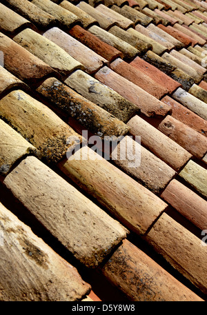 Old tiles on roof tops of Dubrovnik Croatia Stock Photo
