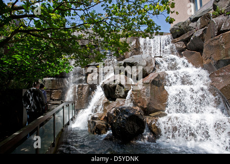 Waterfall garden park. Pioneer Square. Seattle. USA Stock Photo