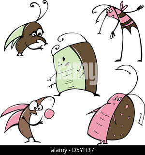 Cartoon insects Stock Photo
