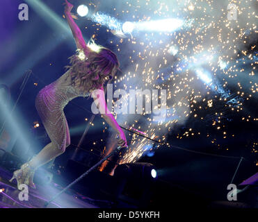 US singer Jennifer Lopez performs on stage during her 'Dance Again World Tour' concert at O2 World in Hamburg, Germany, 28 October 2012. Photo: Angelika Warmuth Stock Photo