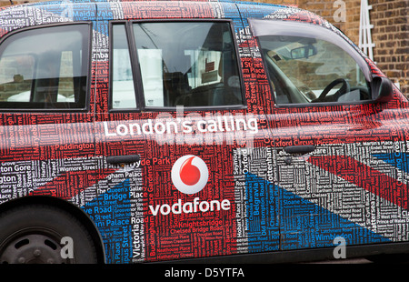 London Cab in Vodfaone branding Exterior