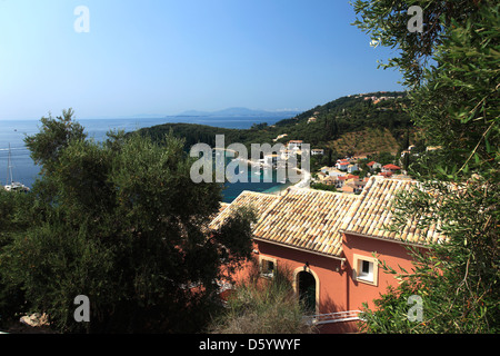 View of Kalami resort, Corfu Island, Greece, Europe Stock Photo