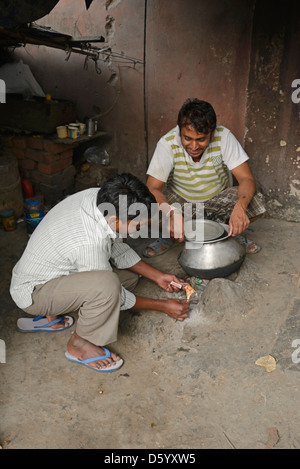 Indian Cook In Indian Kitchen, India, Andaman Islands, Havelock Stock 