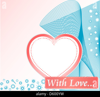 love heart symbol on the abstract background Stock Photo