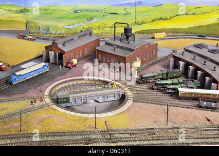 Detail of 'N' gauge model railway set Stock Photo