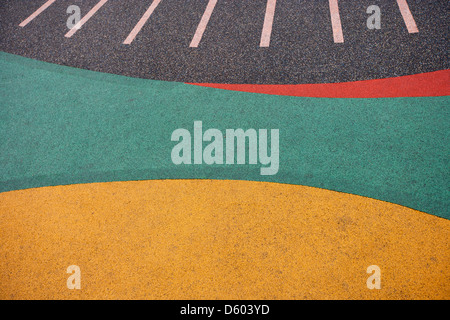 Close up of playground rubber floor Stock Photo