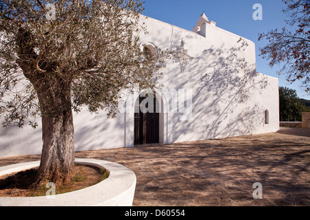 Church in Santa Agnès de Corona, Ibiza, Illes Balears, Spain Stock Photo