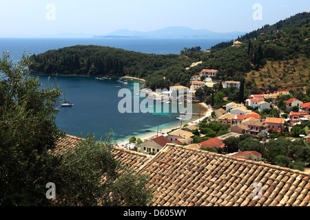 View of Kalami resort, Corfu Island, Greece, Europe Stock Photo