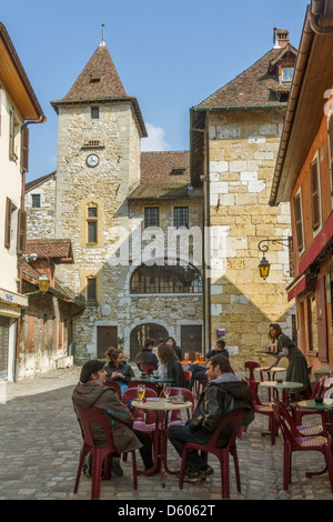 France Haute-Savoie Annecy, old town cafe Stock Photo