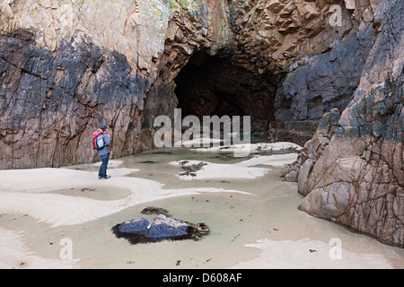 Plemont Cave, Jersey, Channel Islands, UK Stock Photo