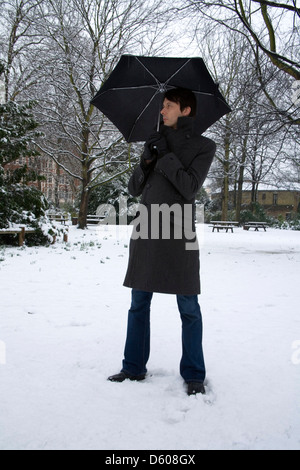 Brett Anderson of Suede photographed  in St Johns Wood church gardens, London, England. Stock Photo