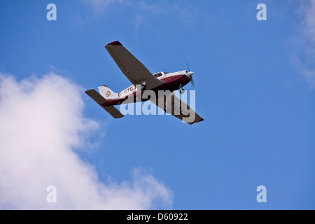 Tayside Aviation G-BXOJ Flight Training aircraft in flight after taking off from the Dundee Airport,UK Stock Photo