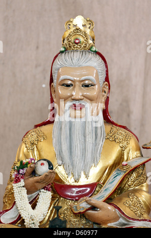 The focus Chinese deities statue. Stock Photo