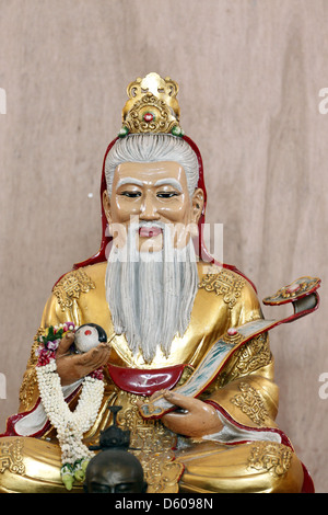 The focus Chinese deities statue. Stock Photo