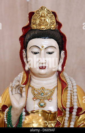 The focus Kuan deities statue of china. Stock Photo