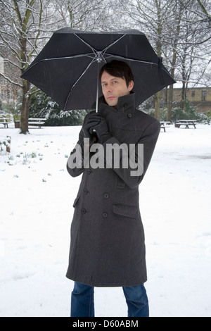 Brett Anderson of Suede photographed  in St Johns Wood church gardens, London, England. Stock Photo