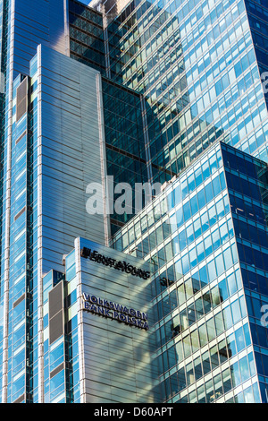 The Rondo 1 modern glass high-rise skyscraper office building in Warsaw, Poland. Stock Photo