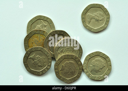 20 pence sterling coin Stock Photo: 69234432 - Alamy