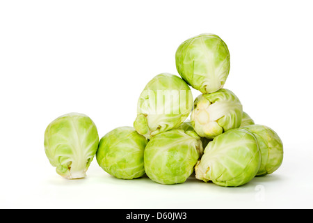brussels sprouts on white background Stock Photo