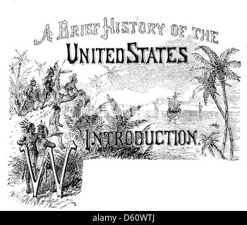 A brief history of the United States (1872) Stock Photo