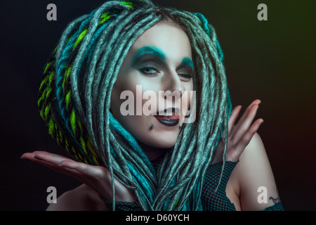 Young woman with dreadlocks Stock Photo