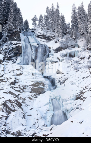 Austria. The Krimml waterfalls in the National Park Hohe Tauern. Stock Photo