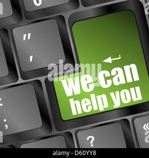 we can help you written on computer button Stock Photo