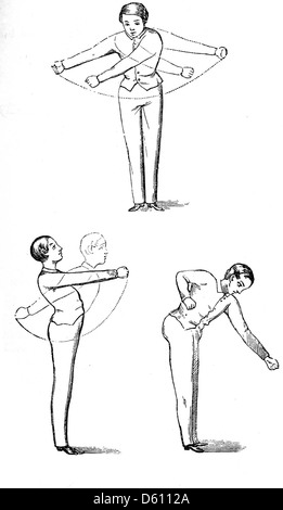 A manual of free gymnastic and jumb-bell exercises; for the school-room and the parlor (1864) Stock Photo