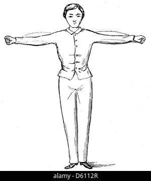 A manual of free gymnastic and jumb-bell exercises; for the school-room and the parlor (1864) Stock Photo