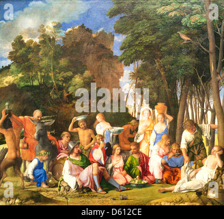 The Feast of the Gods - Giovanni Bellini and Titian Stock Photo
