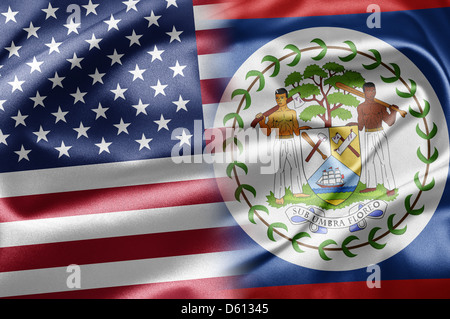 USA and Belize Stock Photo