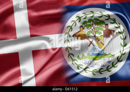 Denmark and Belize Stock Photo