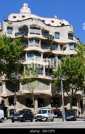 Casa Mila aka La Pedrera Barcelona Spain Stock Photo