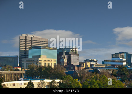 Skyline of Columbia, the state capital and largest city in South Carolina, USA