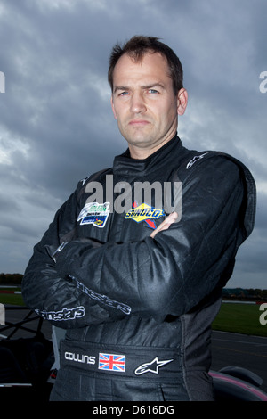 British racing driver Ben Collins A.K.A 'The Stig' at  Silverstone Stowe circuit , Towcester, Northamptonshire , England. Stock Photo