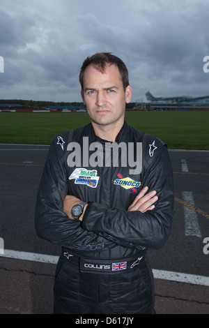 British racing driver Ben Collins A.K.A 'The Stig' at  Silverstone Stowe circuit , Towcester, Northamptonshire , England. Stock Photo