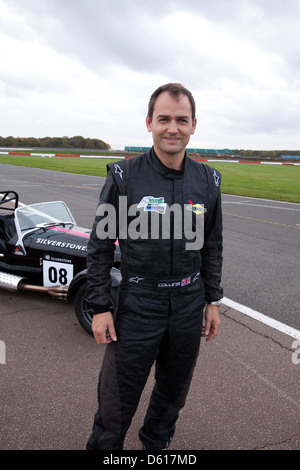 British racing driver Ben Collins A.K.A 'The Stig' at  Silverstone Stowe circuit , Towcester, Northamptonshire , England. Stock Photo