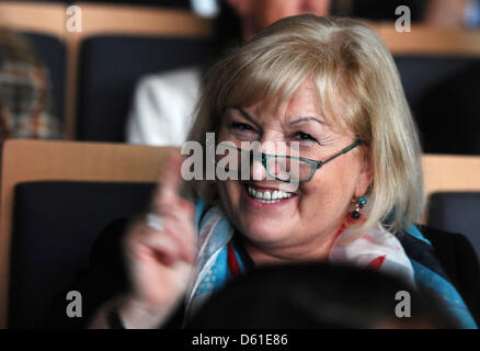 Wife of the chairman of Volkswagen Supervisory Board Ferdinand Piech, Ursula Piech prior to the general meeting of car manufacturer  Volkswagen in Hamburg, Germany, 19 April 2012. Ursula Piech will be elected to the supervisory board during the meeting. Photo: CHRISTIAN CHARISIUS Stock Photo