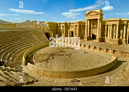 Roman amphitheatre theatre arena cirque in Palmyra  Syria second century, 2nd Century Stock Photo