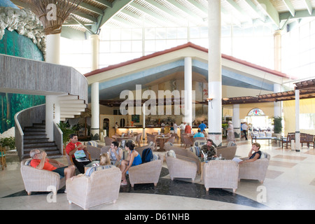 JARDINES del REY: Cayo Coco / Sol Melia Hotel lobby Stock Photo