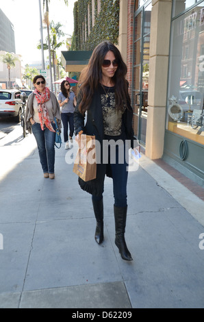 Oksana Grigorieva leaving a Pharmacy in Beverly Hills Los Angeles, California - 03.02.12 Stock Photo