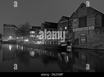 Reflections in the canal in Nottingham City Centre, Nottinghamshire England UK Stock Photo