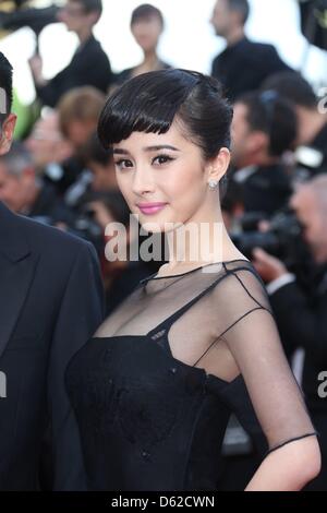 Chinese actress Yang Mi arrives at the premiere of 'Madagascar III: Europe's Most Wanted' during the 65th Cannes Film Festival at Palais des Festivals in Cannes, France, on 18 May 2012. Photo: Hubert Boesl Stock Photo