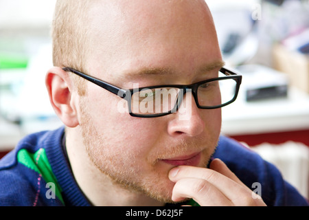 man with glasses Stock Photo