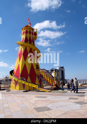 Helter skelter slide, Weston-Super-Mare, Somerset, UK Stock Photo