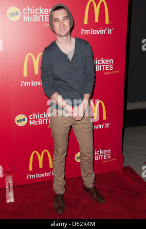 John Lock McDonald's launches new 'Hollywood-style' Chicken McBites Los Angeles, California - 26.01.12 Stock Photo