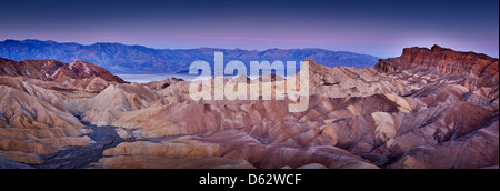 Panoramic view of Zabriski Point in Death Valley National Park in California, USA Stock Photo