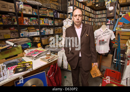 Mick Jones guitarist and vocalist from the clash and Big Audio Dynamite photographed in his archive  in Acton, London, England,U.K Stock Photo